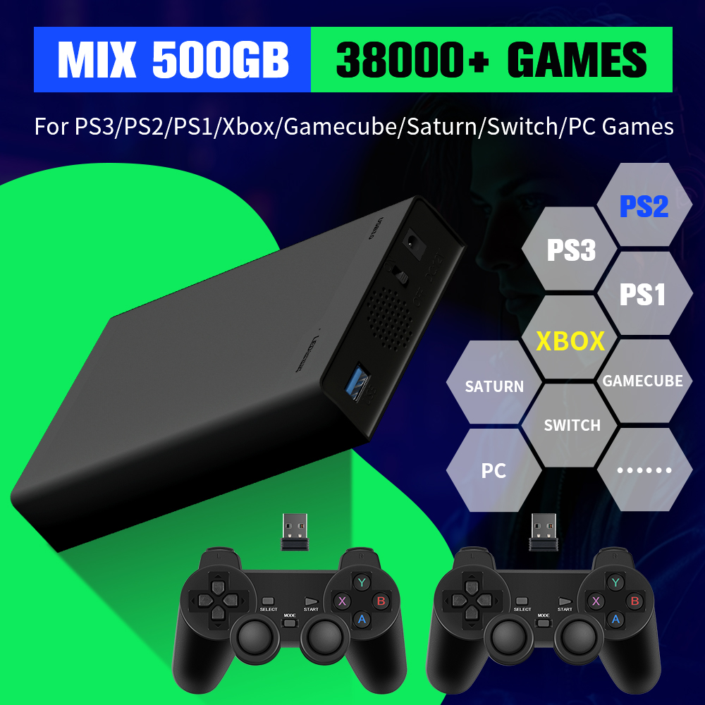 Retro Gaming Ps3 - 500G Game Hard Drive With 38000+Games