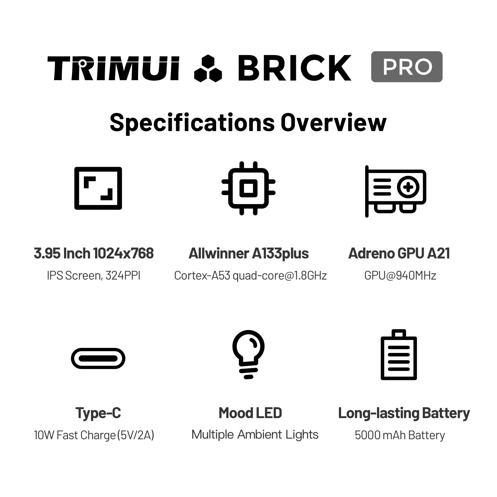 TRIMUI Brick Pro TG4040 Retro  - огляд і ціна Retro Gaming Device Handheld