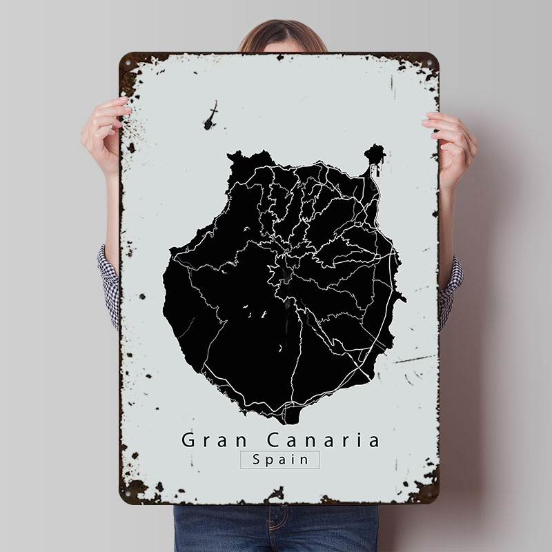 Gran Canaria Island Map Metal  - огляд і ціна Retro Gaming Island