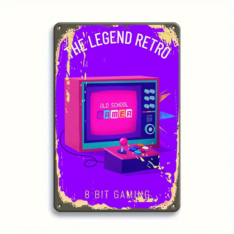 Retro 8 Bit Gaming Tin Sign -  - огляд і ціна Retro Gaming Us