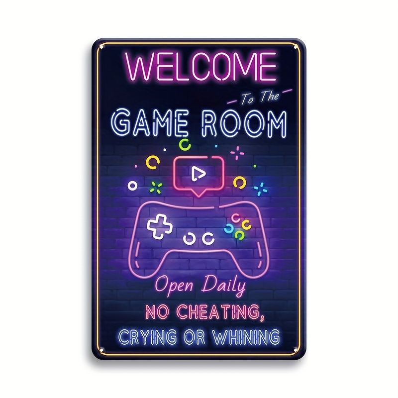 Welcome to the Game Room Metal - огляд і ціна Retro Gaming Logo