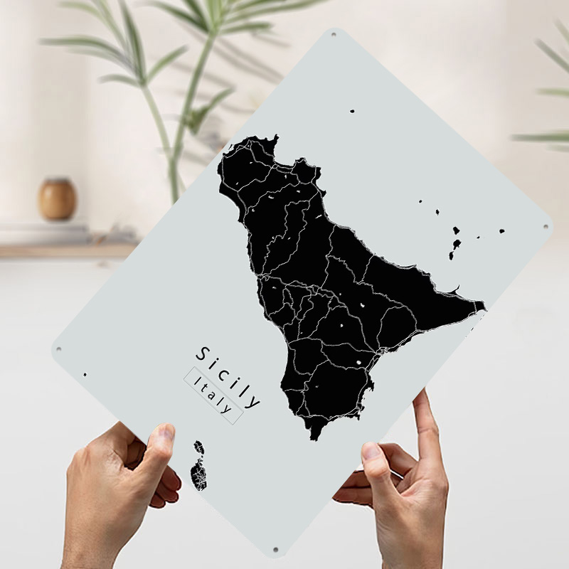Sicily Island Map Poster Custo - огляд і ціна Retro Gaming Island