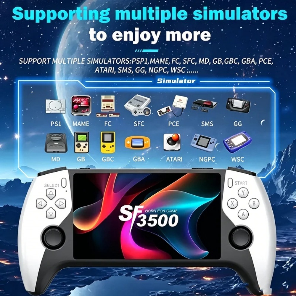 SF3500 5 inch Handheld Game Co - огляд і ціна Retro Gaming Device Handheld